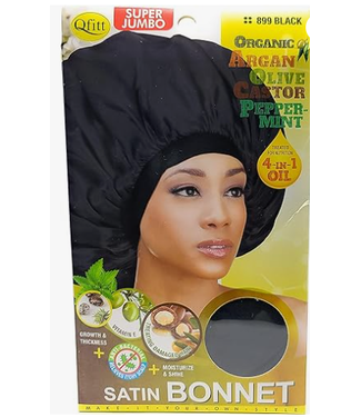 QFITT QFITT LARGE BONNET ORGANIC ARGAN OLIVE PEPPERMINT BLACK