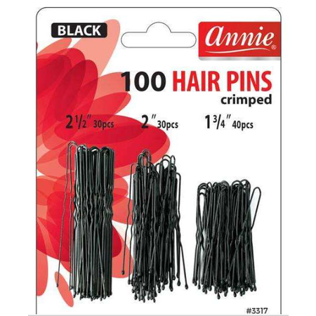 ANNIE 100 HAIR PINS  CRIMPED 2 1/2, 2, 1 3/4