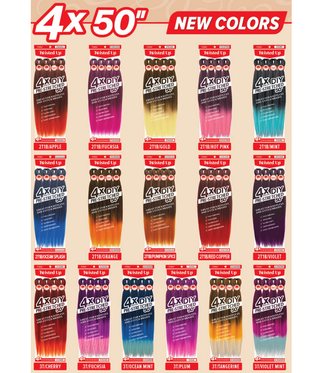 OUTRE DIY PRE STRETCHED BRAID 50" 4x