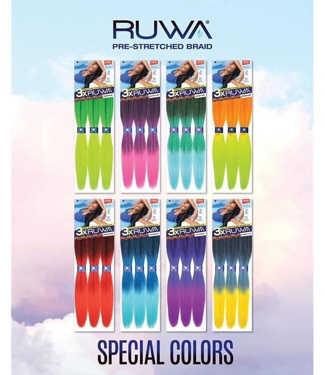 3X RUWA 3X RUWA PRE STRETCHED BRAID 24"