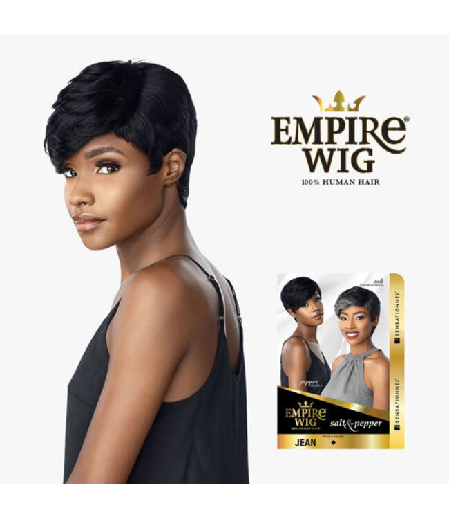EMPIRE WIG 100%  HH SALT & PEPPER JEAN
