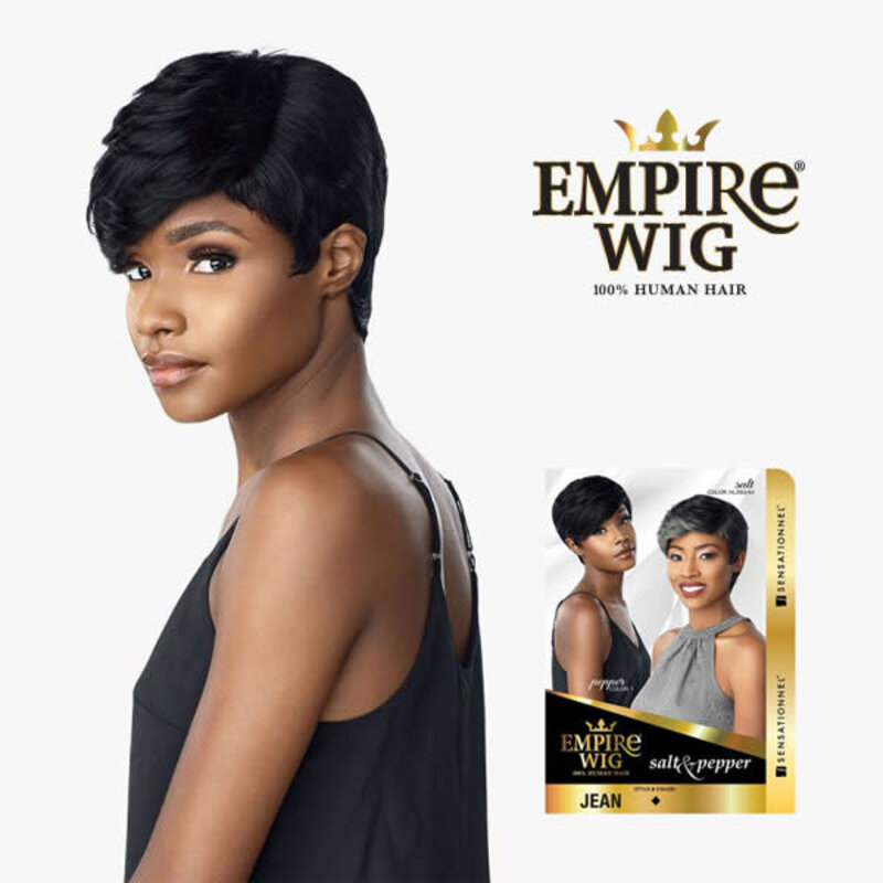 EMPIRE WIG 100%  HH SALT & PEPPER JEAN