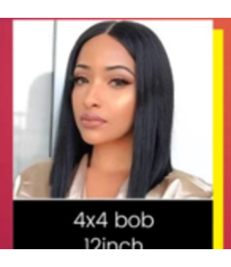 HH  4X4 NATURAL STRAIGHT  BOB NATURAL BLACK 12
