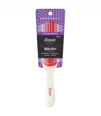 ANNIE ERGO RUBBER CUSHION DETANGLE BRUSH 9ROW