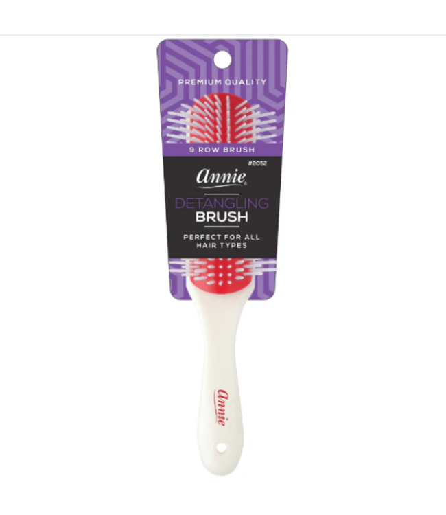 ANNIE ERGO RUBBER CUSHION DETANGLE BRUSH 9ROW