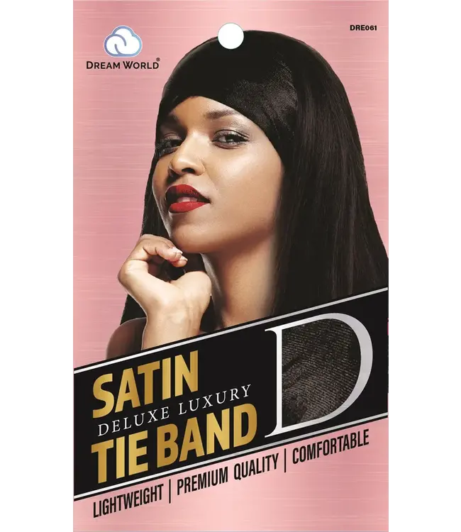 SATIN DELUXE TIE BAND BLK DRE061