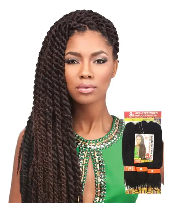 3X PRE-STRETCHED JAMAICAN TWIST 36" 1