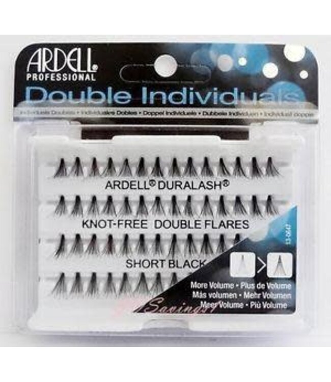 ARDELL DOUBLE KNOTFREE FLARES INDIVIDUAL LASHES S/ M/ L DOUBLE