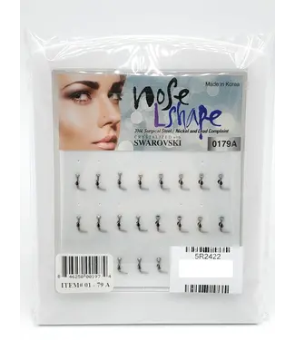 SAREBYS BEAUTY SUPPLY NOSE L SHAPE 1PC  SET/DISPLAY #0179A