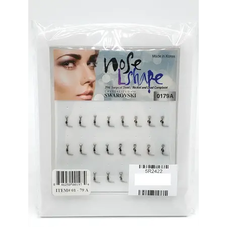 SAREBYS BEAUTY SUPPLY NOSE L SHAPE 1PC  SET/DISPLAY #0179A