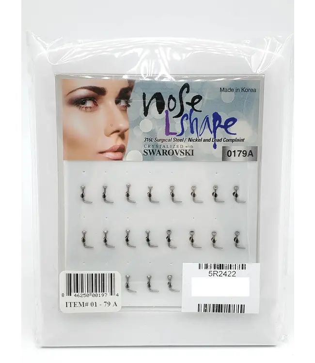SAREBYS BEAUTY SUPPLY NOSE L SHAPE 1PC  SET/DISPLAY #0179A