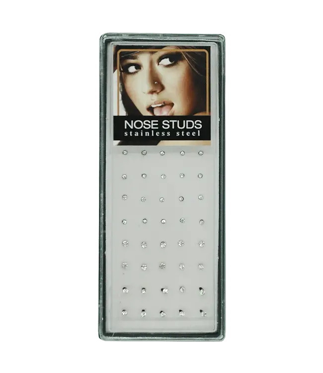 SAREBYS BEAUTY SUPPLY NOSE STUDS STAINLESS STEEL SILVER 1PC #021314S