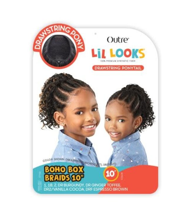 LIL LOOKS DRAWSTRING PONYTAIL BOHO BOX BRAIDS 10"