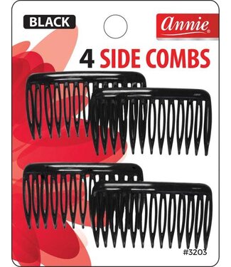 ANNIE 4 SIDE COMBS (BLACK)