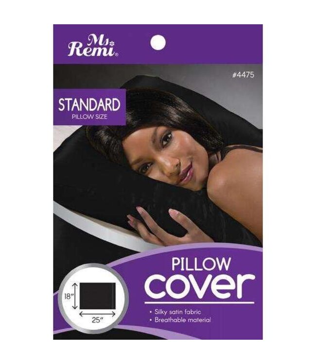 MS REMI PILLOW COVER SILK (BLACK)