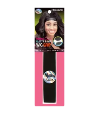 QFIT MELTING LACE ELASTIC BAND WIG GRIP BLACK