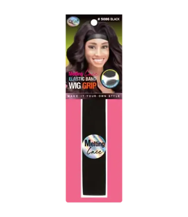 QFIT MELTING LACE ELASTIC BAND WIG GRIP BLACK