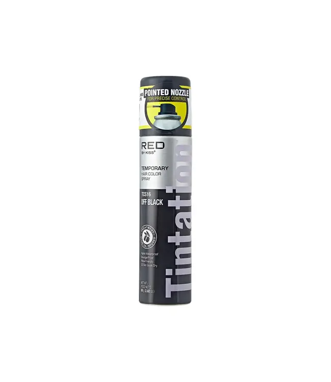 RED BY KISS TEMPORARY HAIR COLOR SPRAY BLACK