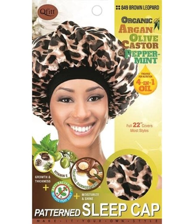 QFITT Q FIT PATTERNED SLEEP CAP 4-IN 1 OIL