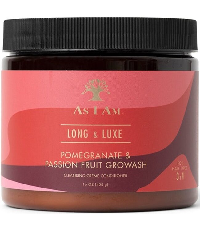 AS I AM AS I AM LONG & LUXE POMEGRANATE & PASSION FRUIT GROWASH 16OZ