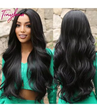 Long Wavy  Synthetic Wigs Natural