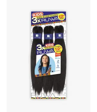 3X RUWA RUWA  KIDS PRE-STRETCHED BRAIDING HAIR