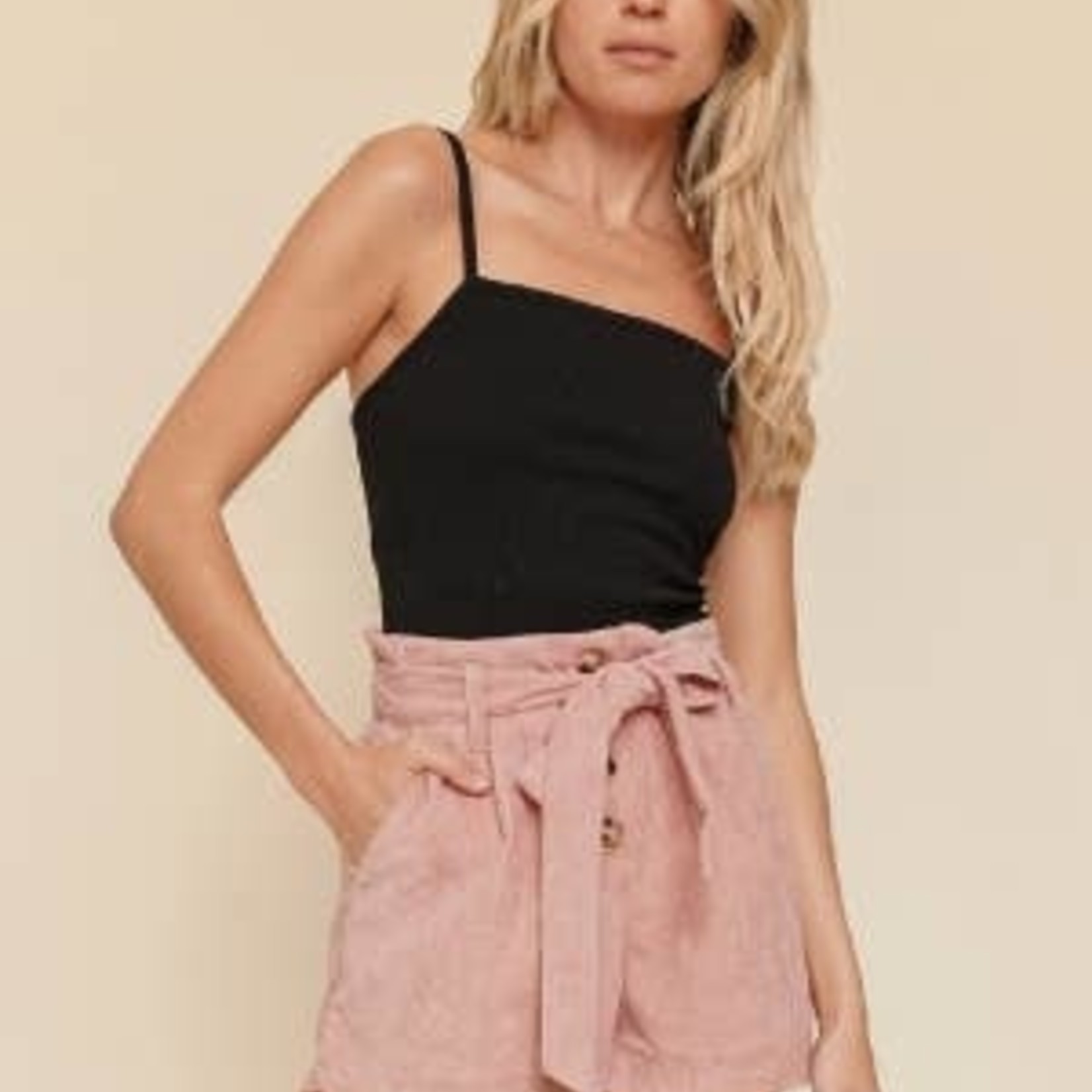 Pretty in Pink Corded Tie Shorts