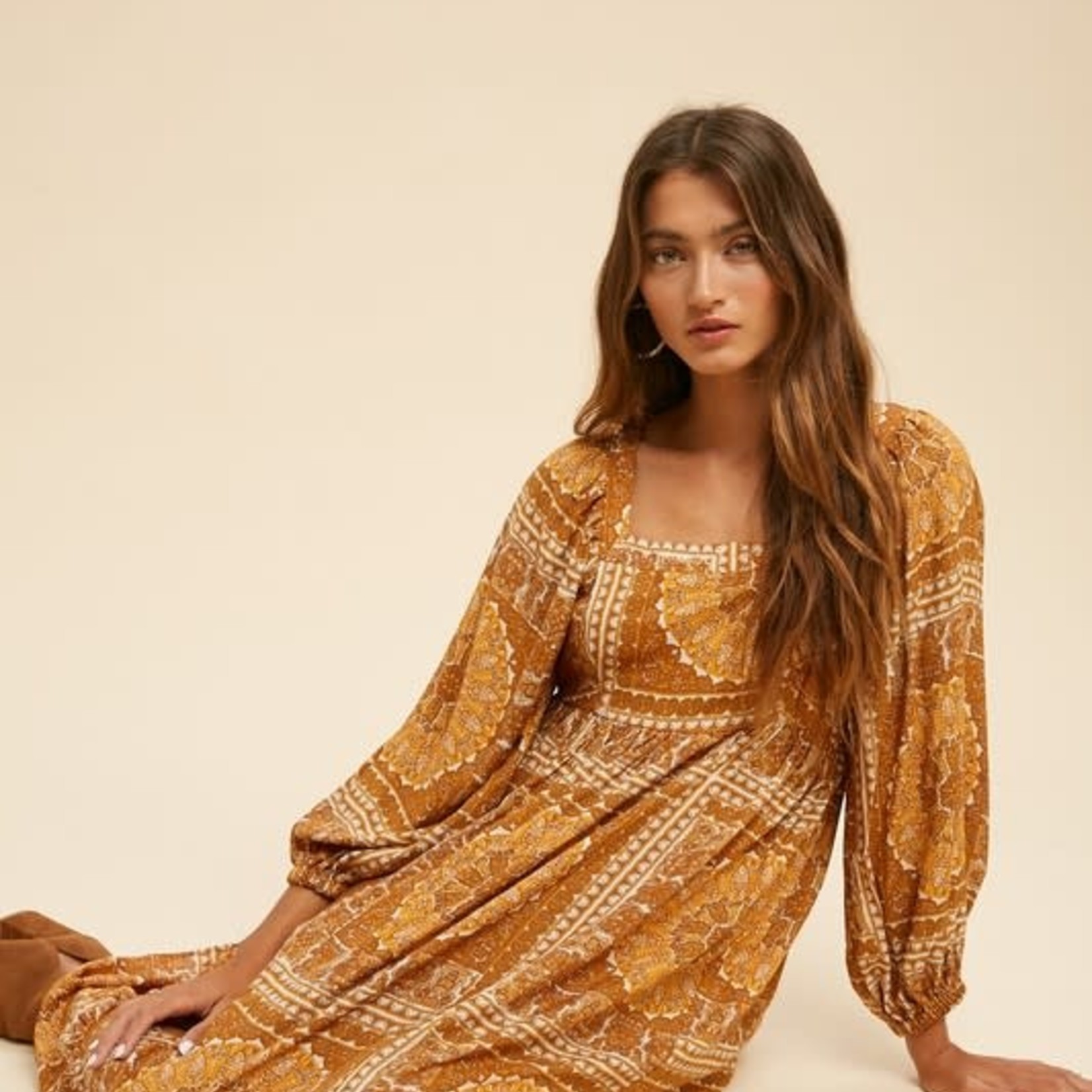 In Loom Golden Rays Paisley Print Maxi