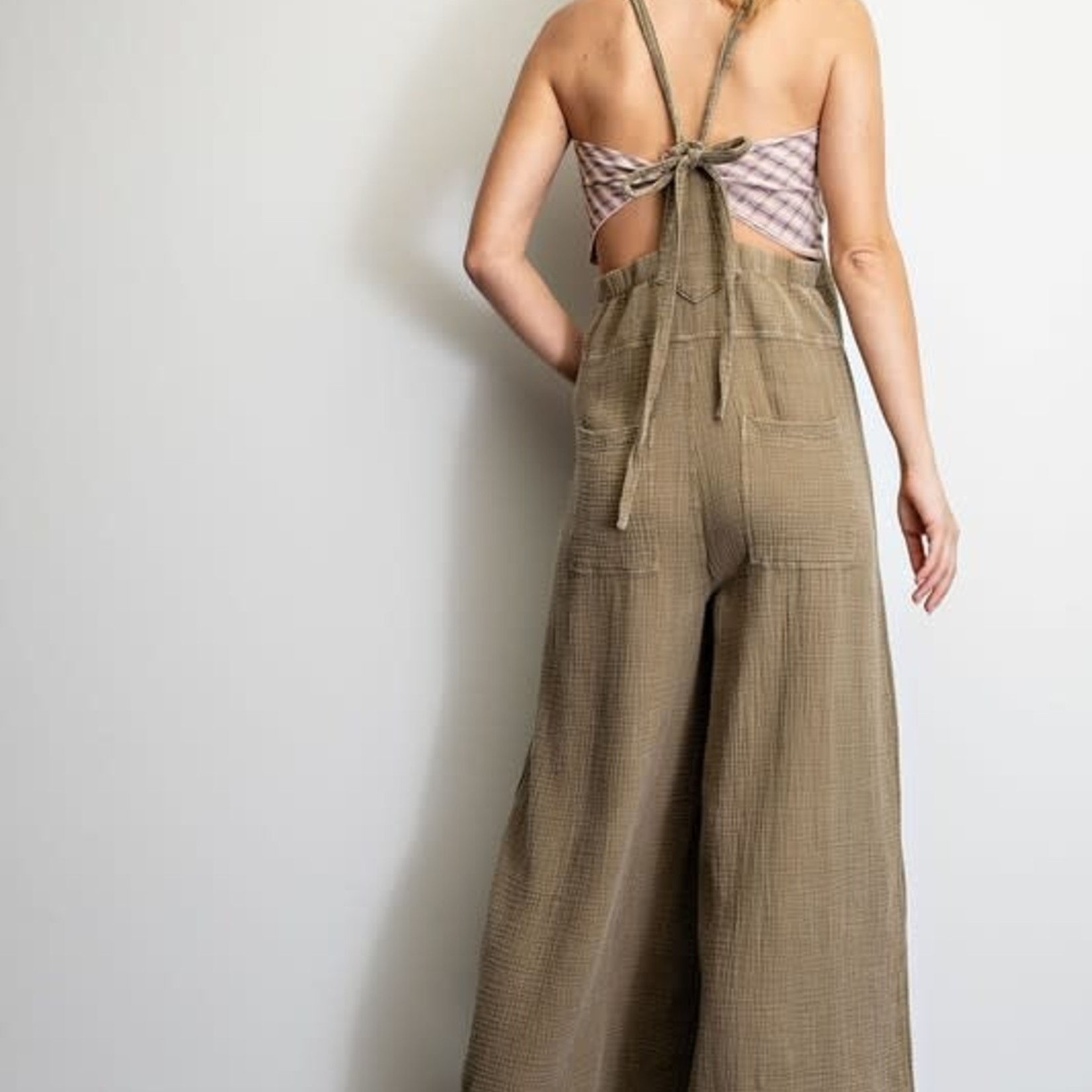 Easel Aribella washed cotton overalls