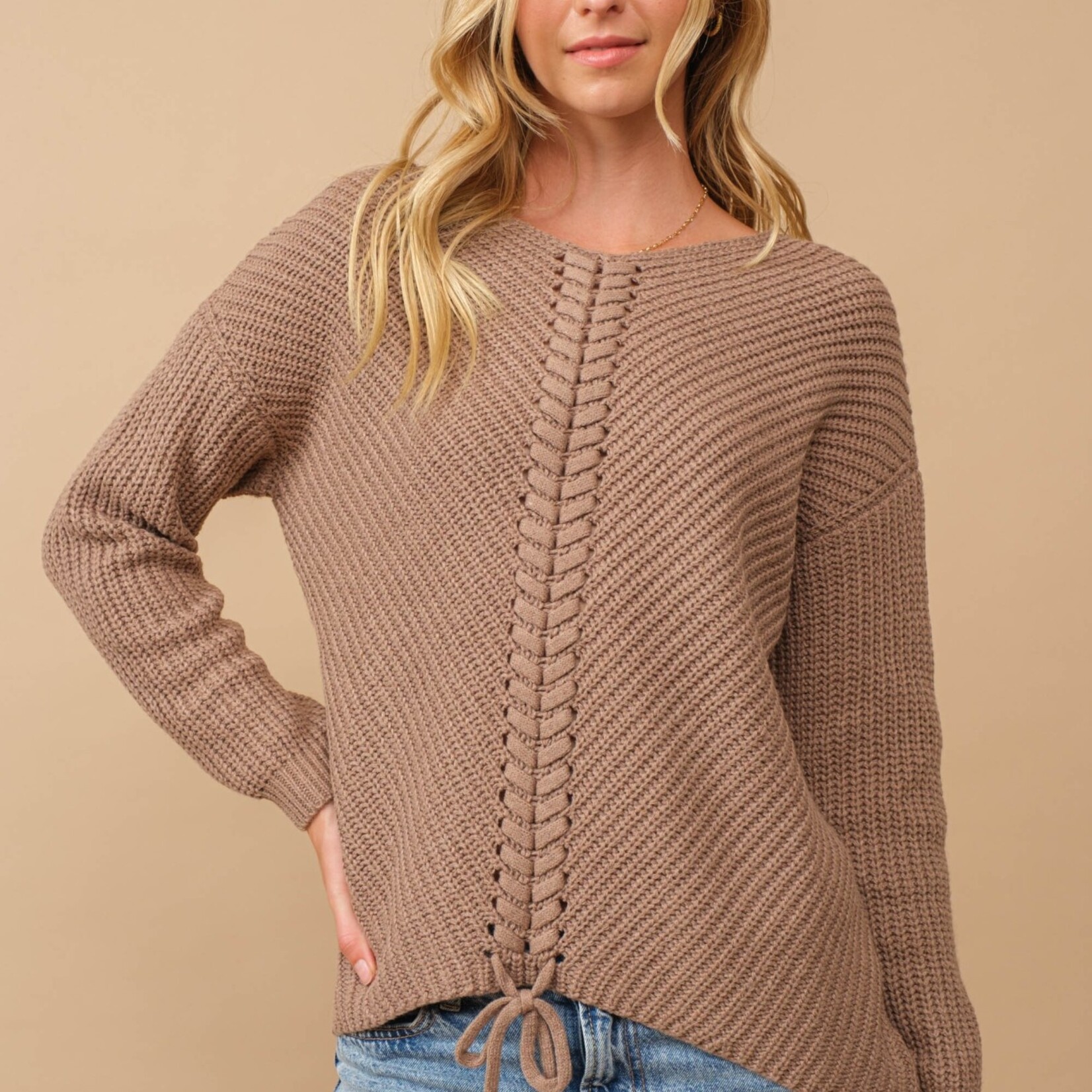 Cozy Co. The Tilly Braided Sweater