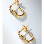 Urban Daizy 14K gold dipped Kate Oval Hoops
