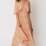 En Creme Kierra Kimono Sleeve Maxi