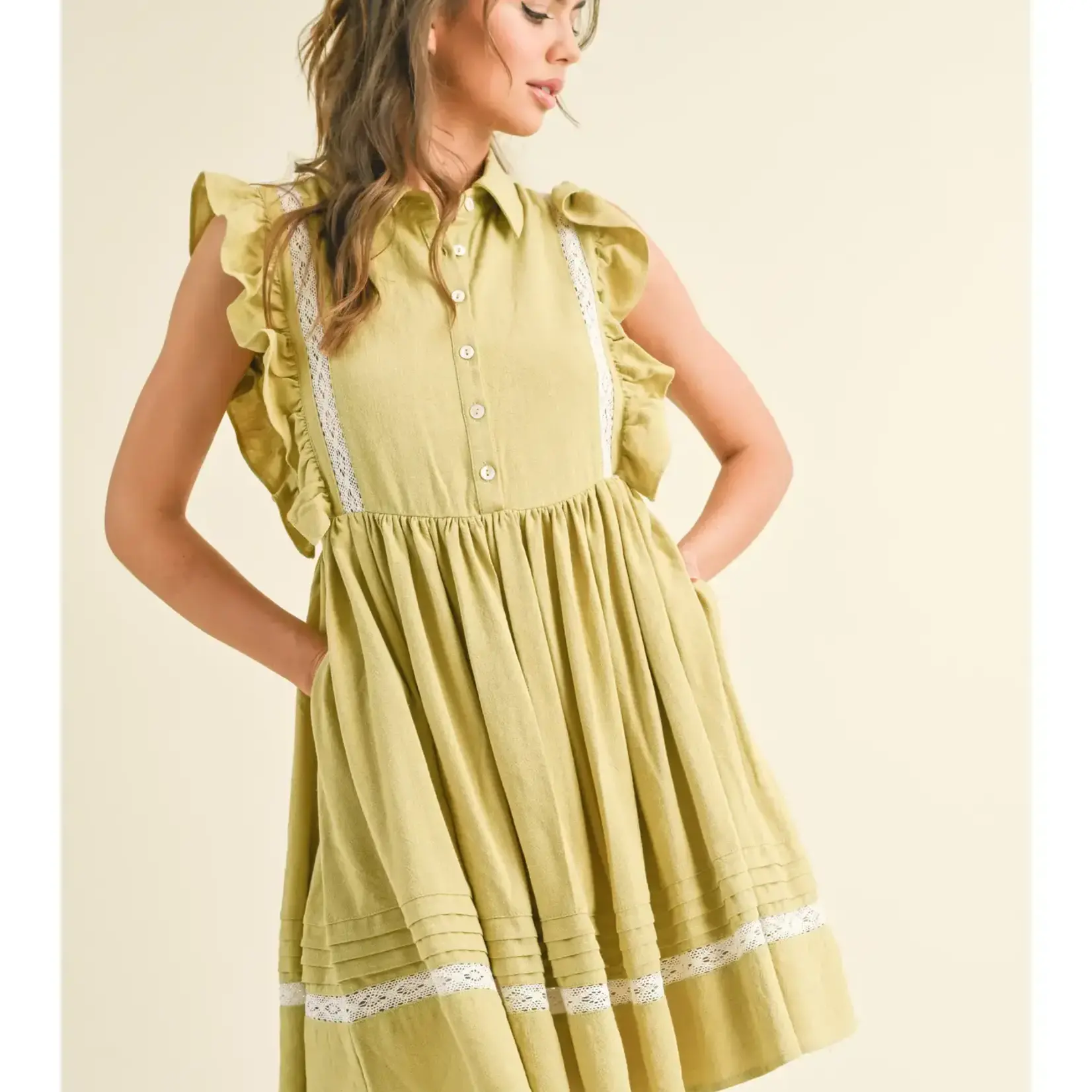 Klesis Blossom Lace Trim Dress