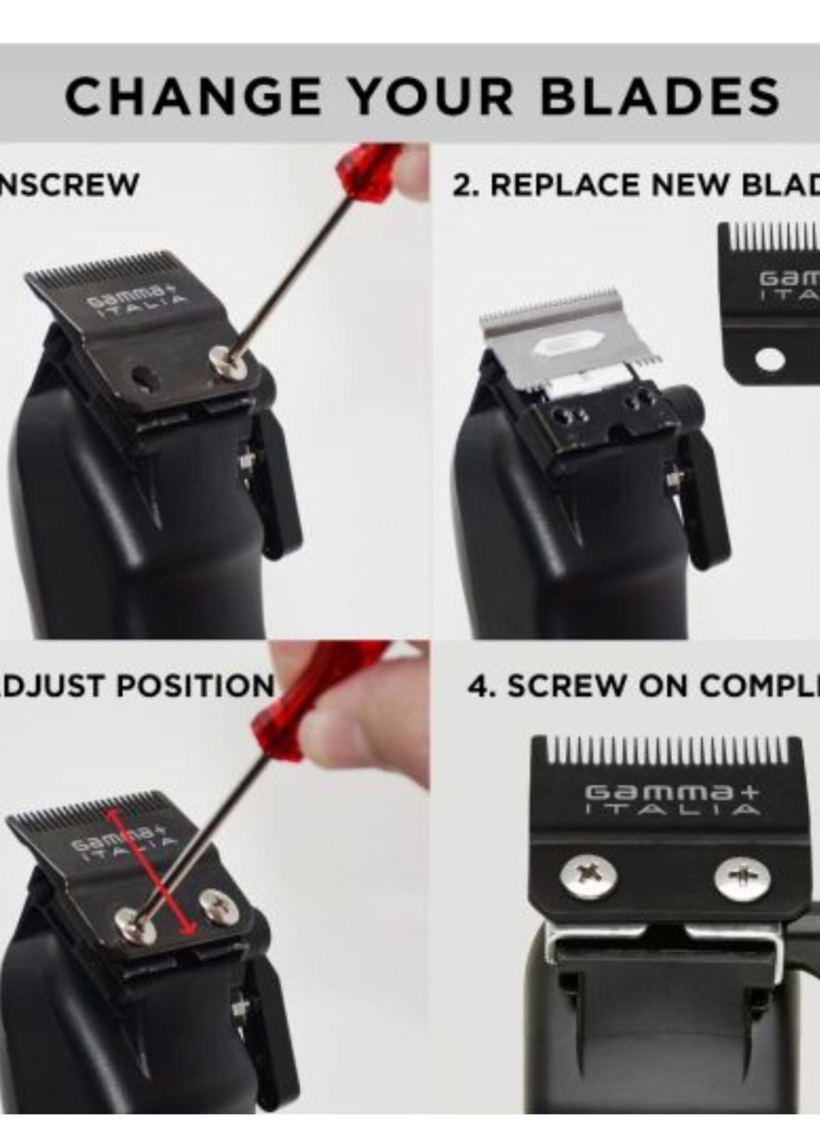 GAMMA Gamma+ Stainless Steel Deep Tooth Trimmer Blade