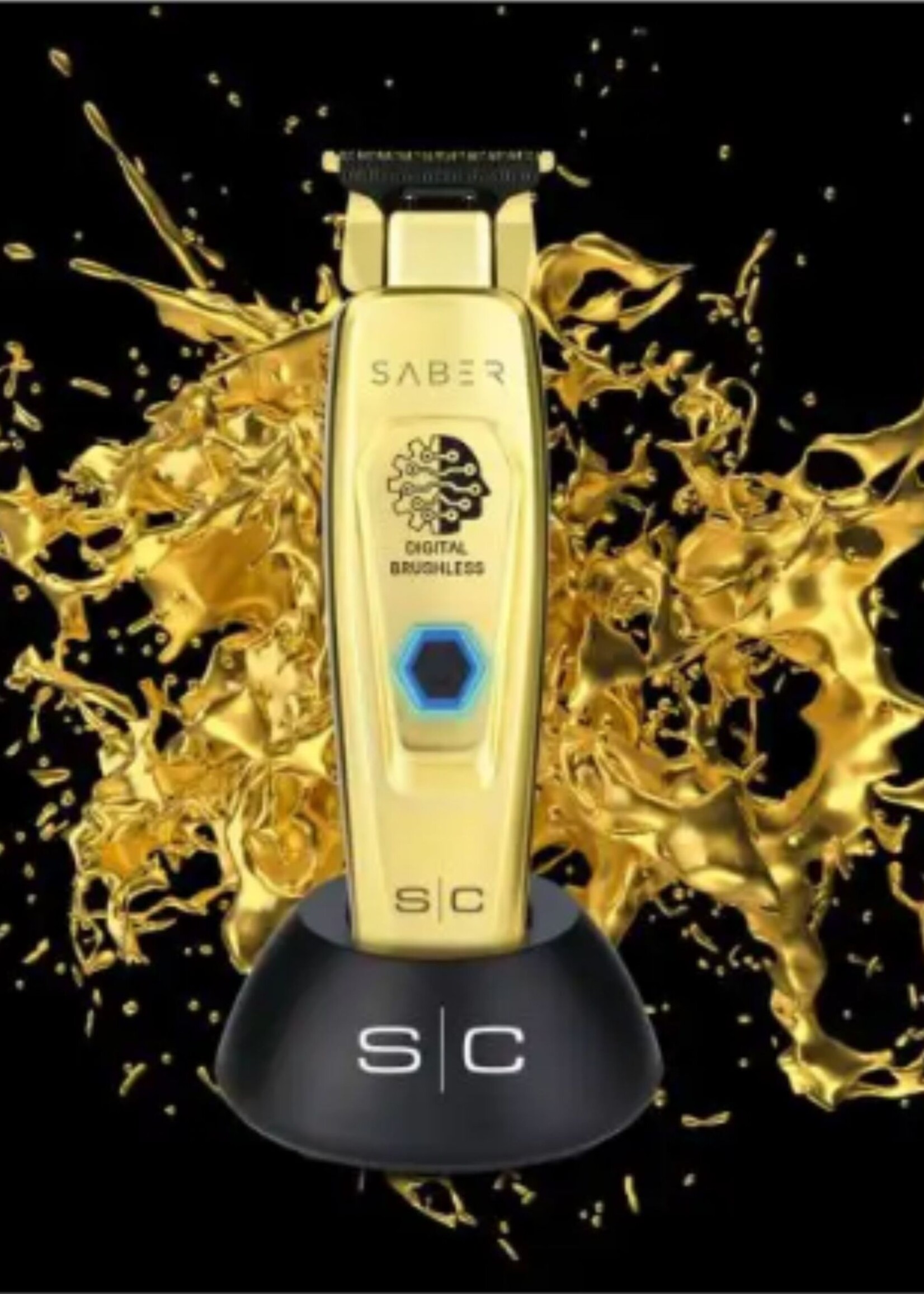 STYLECRAFT StyleCraft Saber Professional Full Metal Body Digital Brushless Gold Trimmer
