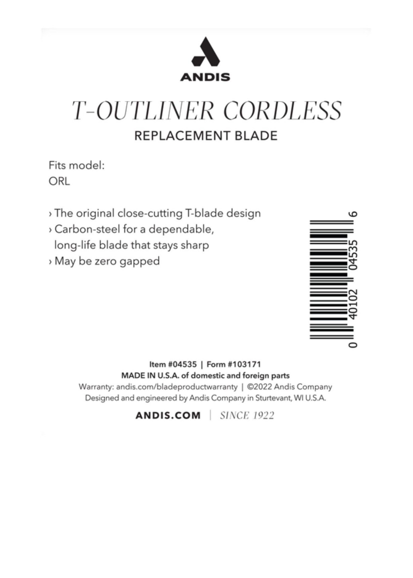 ANDIS Andis Cordless T-Outliner® Li Replacement T-Blade