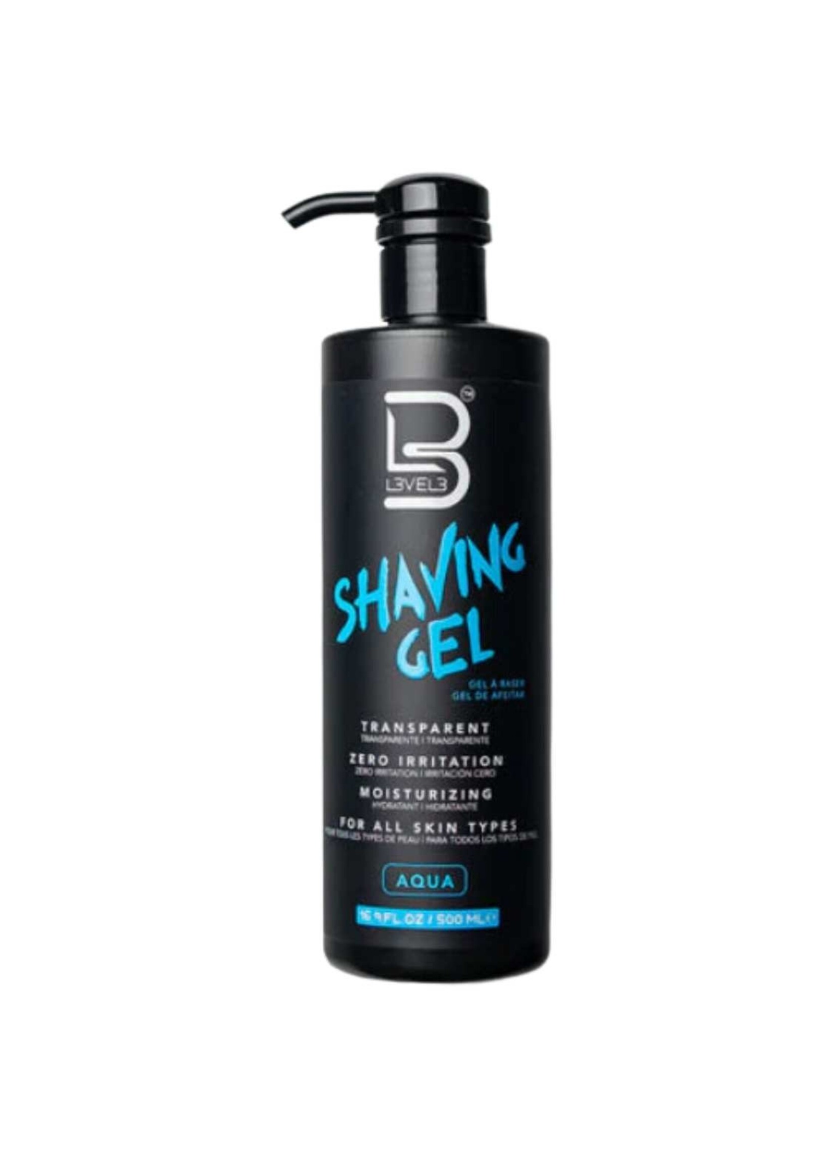 L3VEL 3 L3VEL 3 Shaving Gel - Aqua - 16.9 oz.