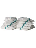 ProTex Herringbone Green Stripe Towel - 12 Pack