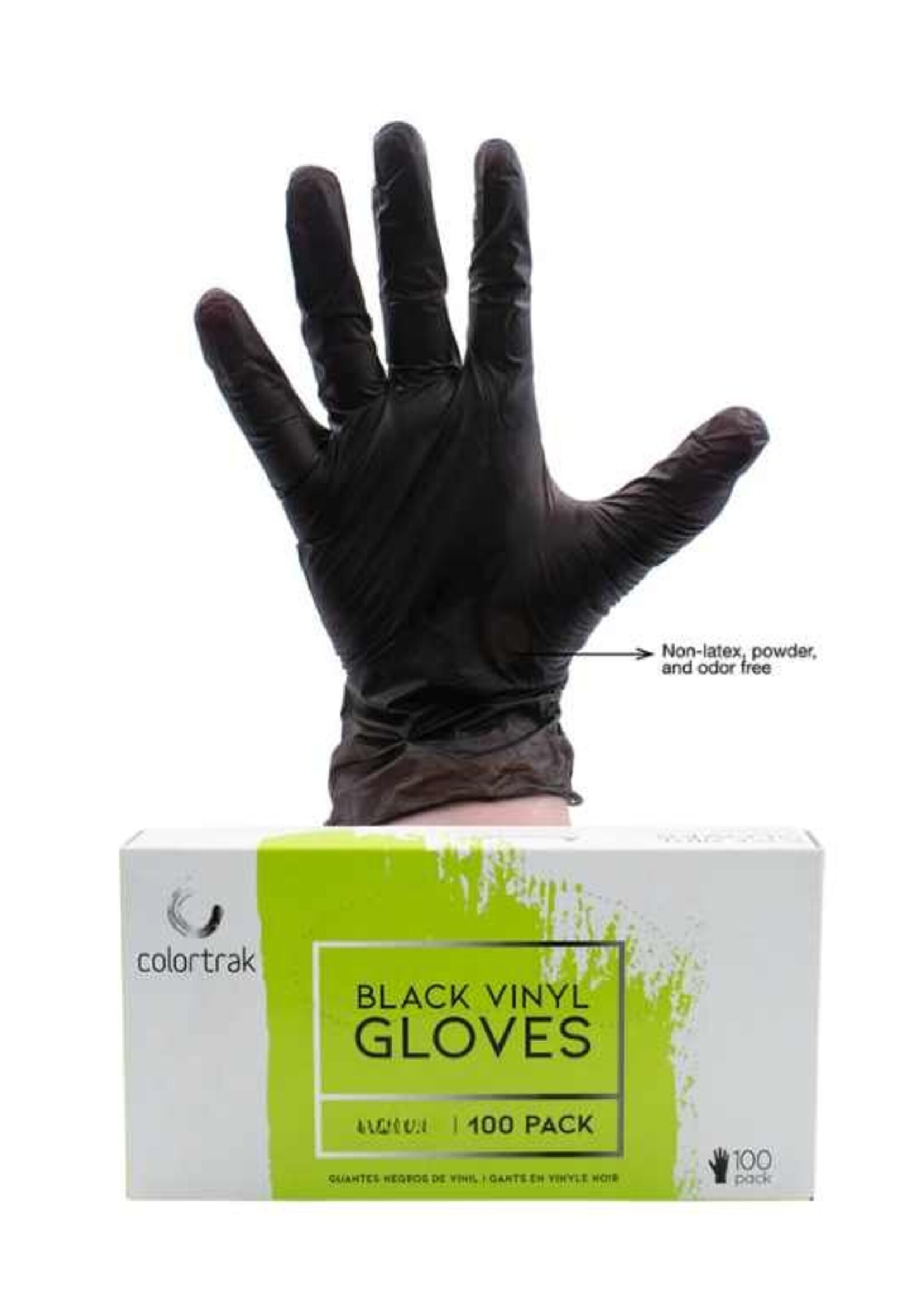 Colortrak Collection Nitrile Gloves - Black