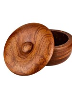 Colonel Conk Dark Oak Wood Covered Shave Bowl