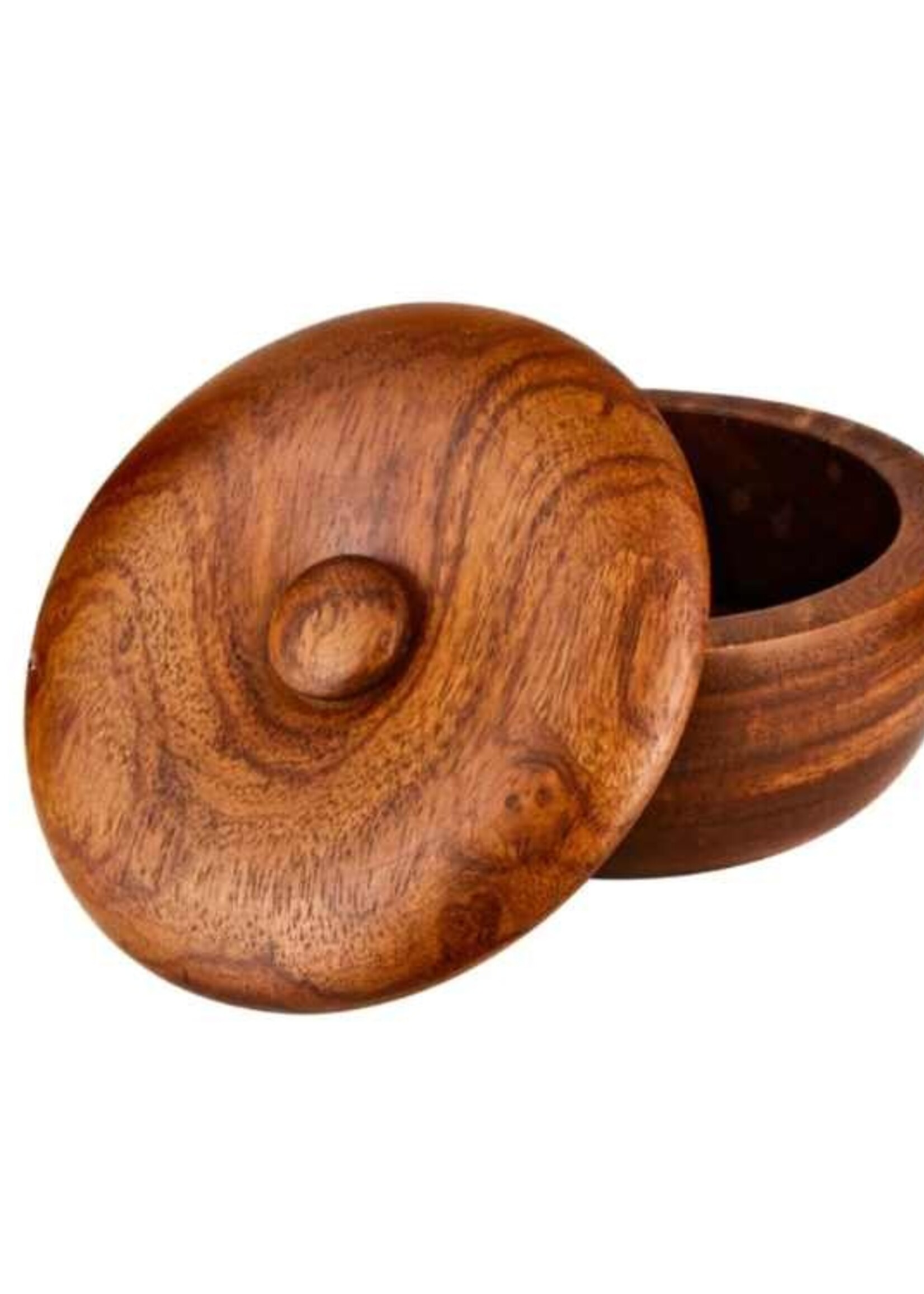 Colonel Conk Dark Oak Wood Covered Shave Bowl