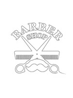 Shear & Comb Barber Shop Decal