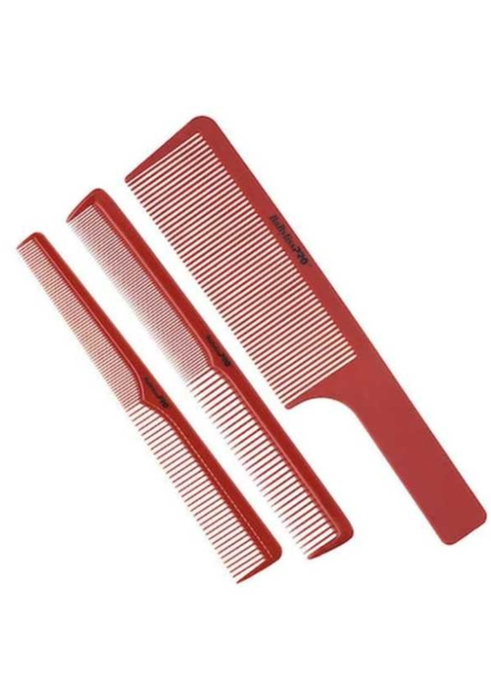 BABYBLISS BaByliss Pro Barberology 3-Piece Comb Set - Red