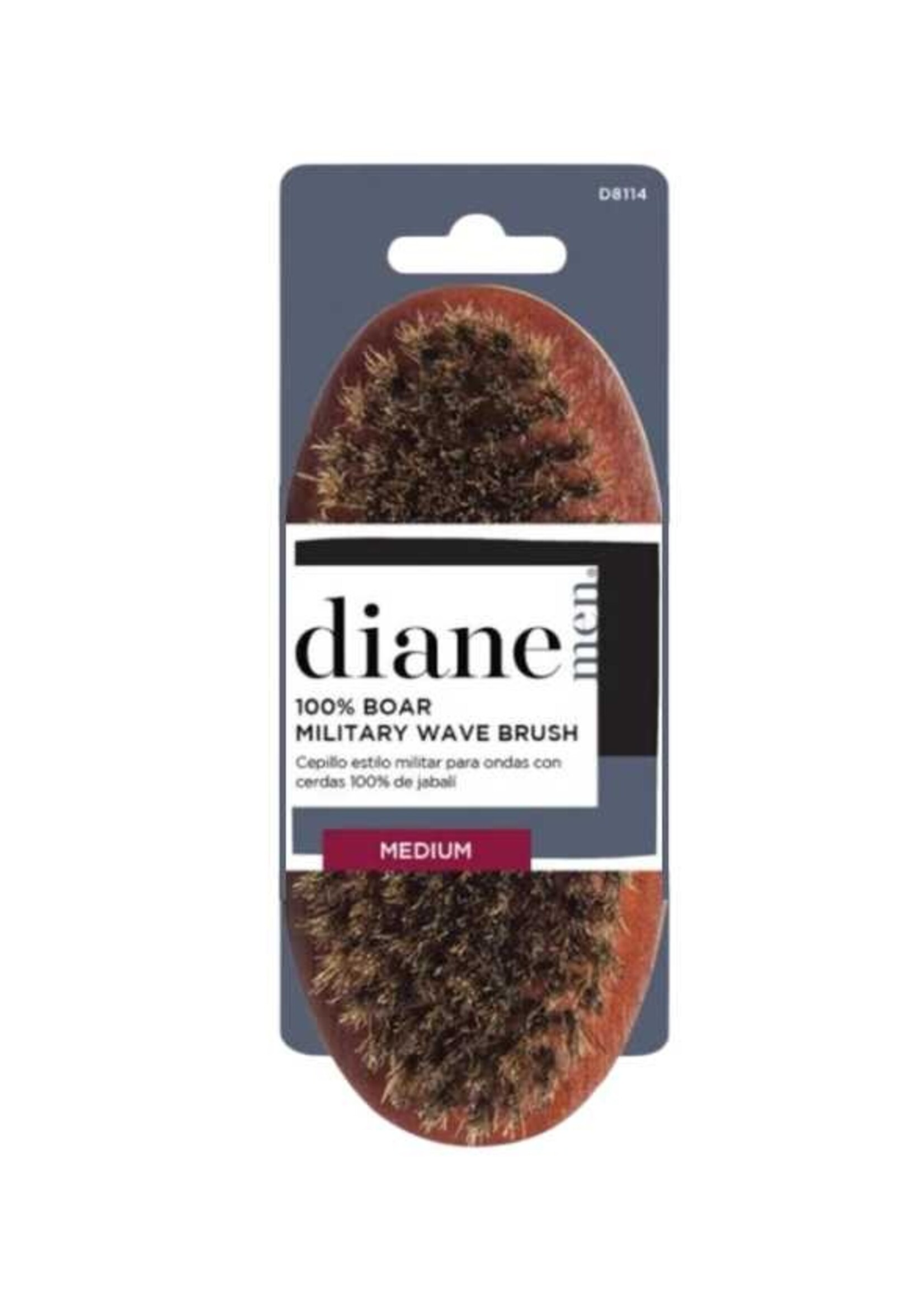 Diane Boar Bristle Military Palm Brush  - D8114