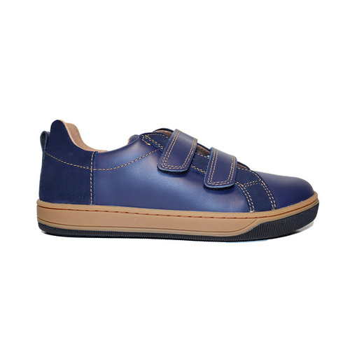 Naturino Caleb Calf Suede Navy with Chestnut accents