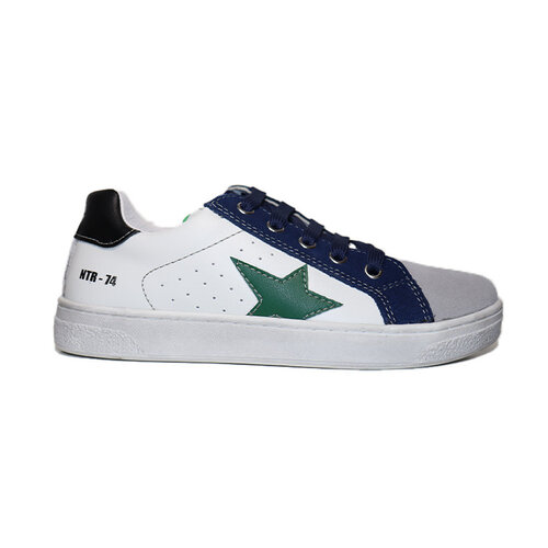 Naturino Pinn Suede/ Calf White Grey Blue Naturino Pinn Suede/ Calf White Grey Blue
