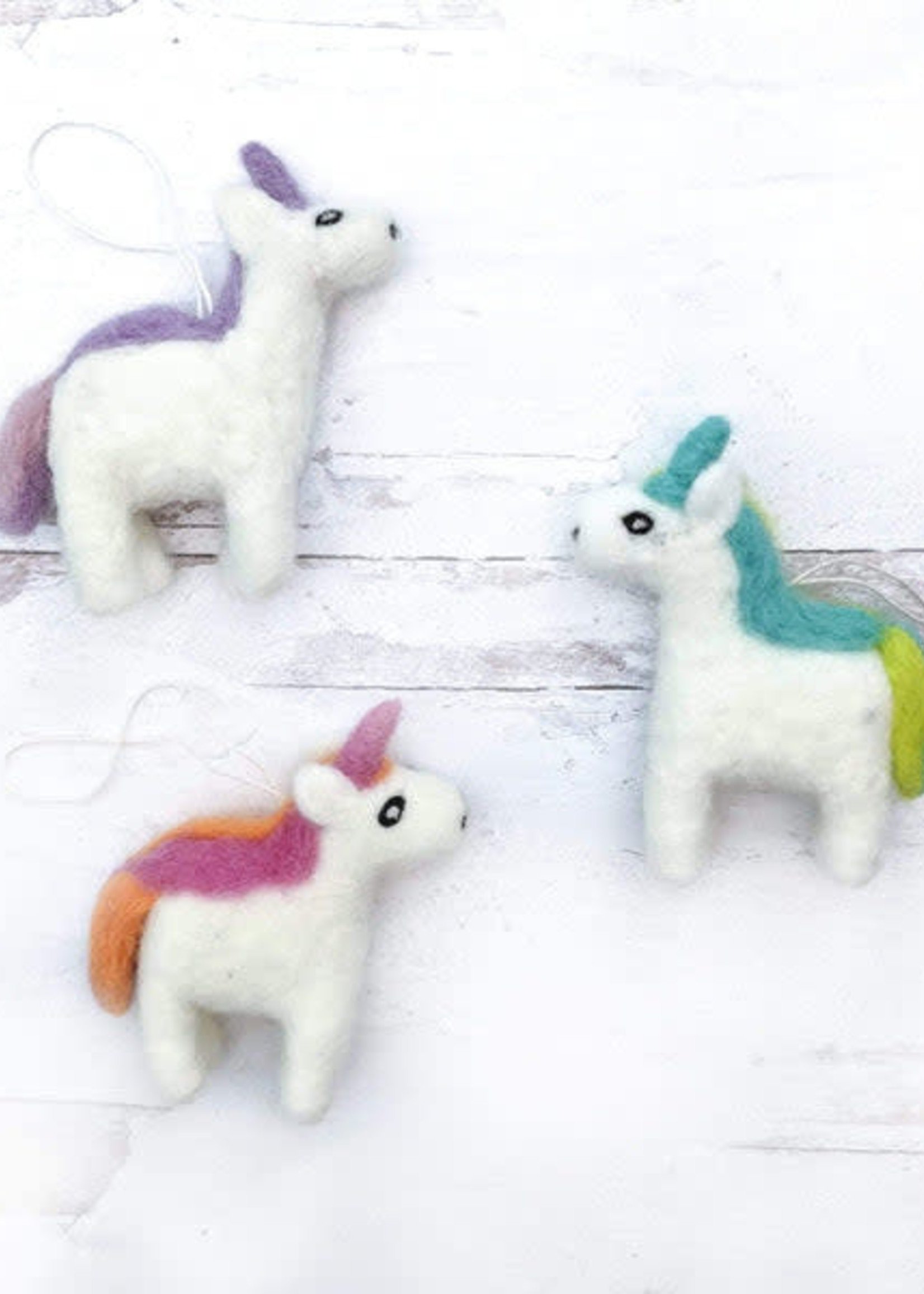 Rainbow Unicorns Ornament