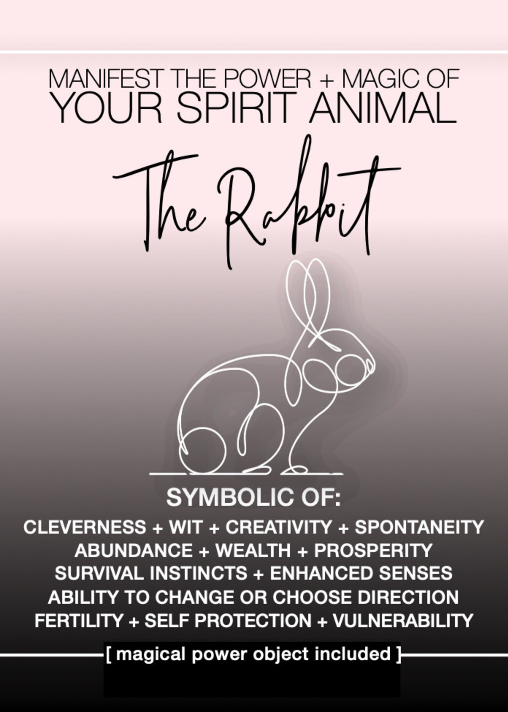 SPIRIT ANIMAL CARD: RABBIT