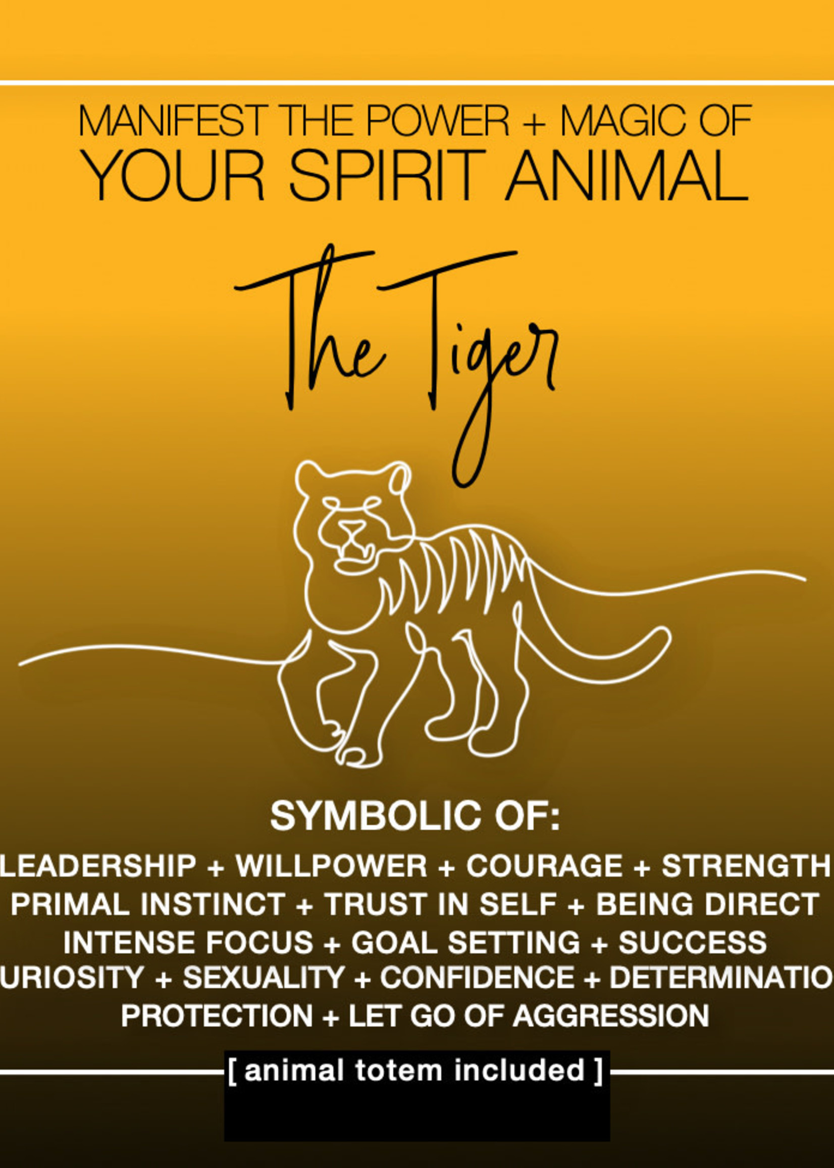 SPIRIT ANIMAL CARD: TIGER