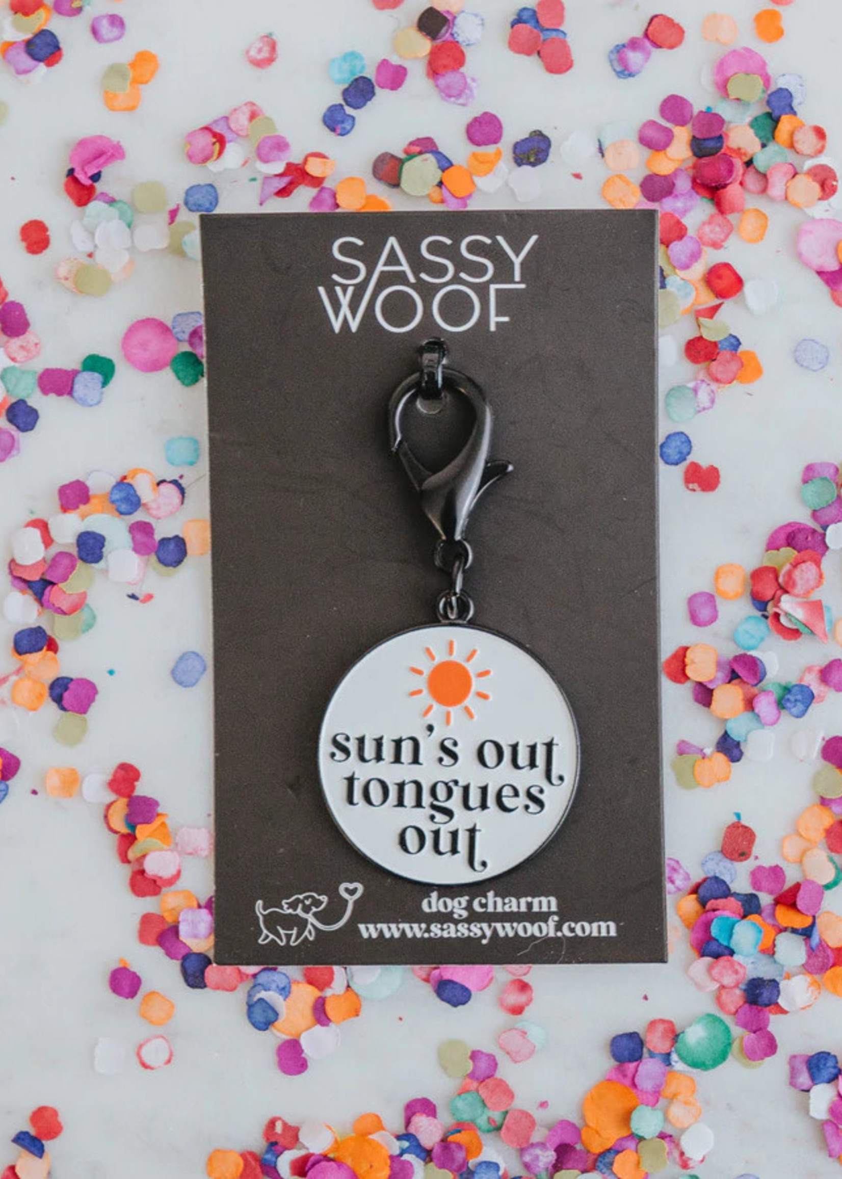 'Sun's Out Tongues Out' Collar Tag